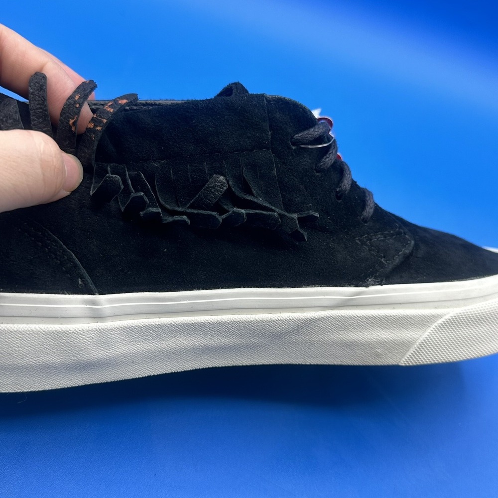 VANS UltraCush Black Suede Low Top Fringe Sneakers Shoes Women's Size US 7.5 - Picture 8 of 10